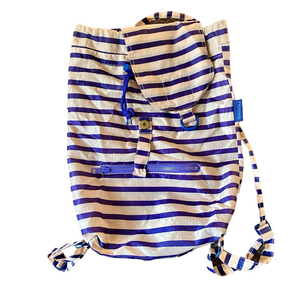Baggu Sailor Striped Packable Backpack